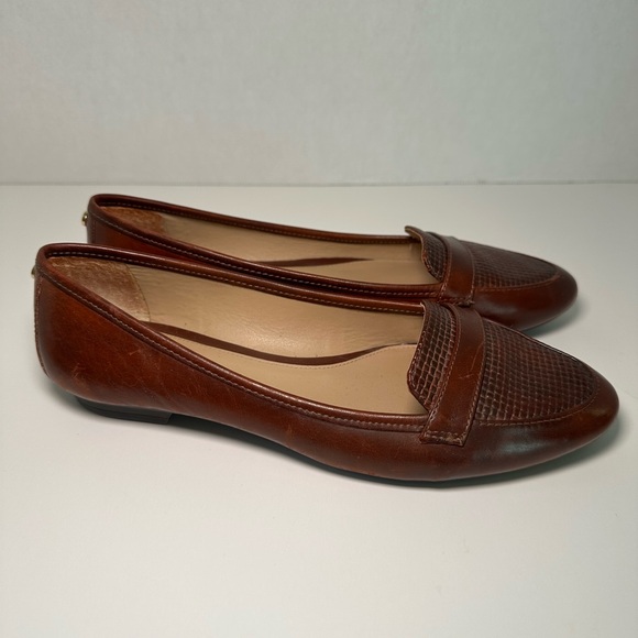 ANTONIO MELANI Brown Leather Loafers Sz 6.5 - Picture 3 of 10